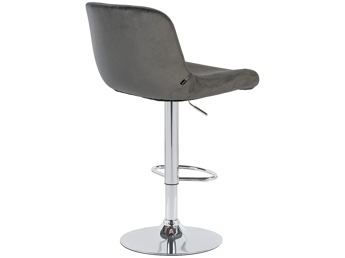 Tabouret de bar - Velours - Gris foncé - Solon