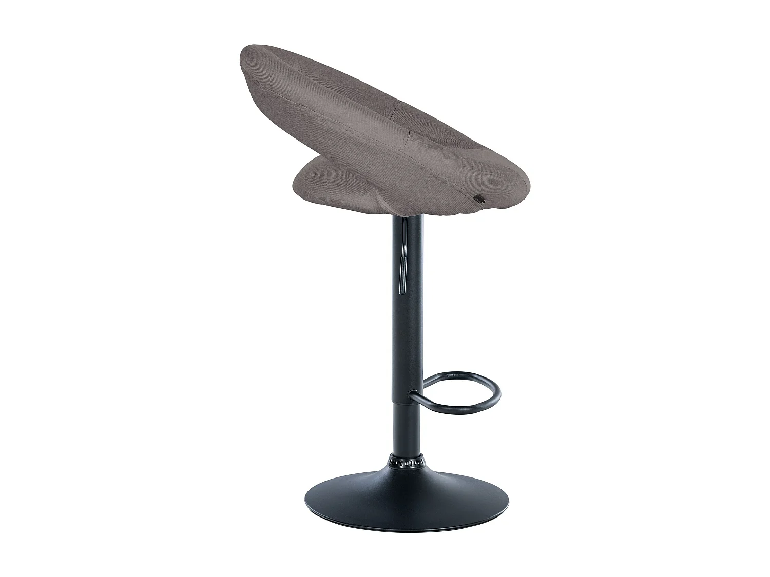 Tabouret de bar - Tissu & Noir - Gris - Olinda