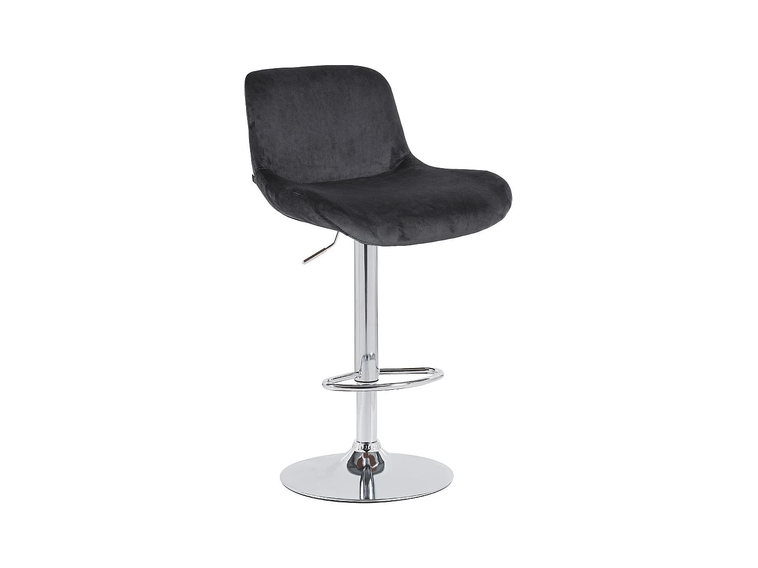 Tabouret de bar - Velours - Noir - Solon