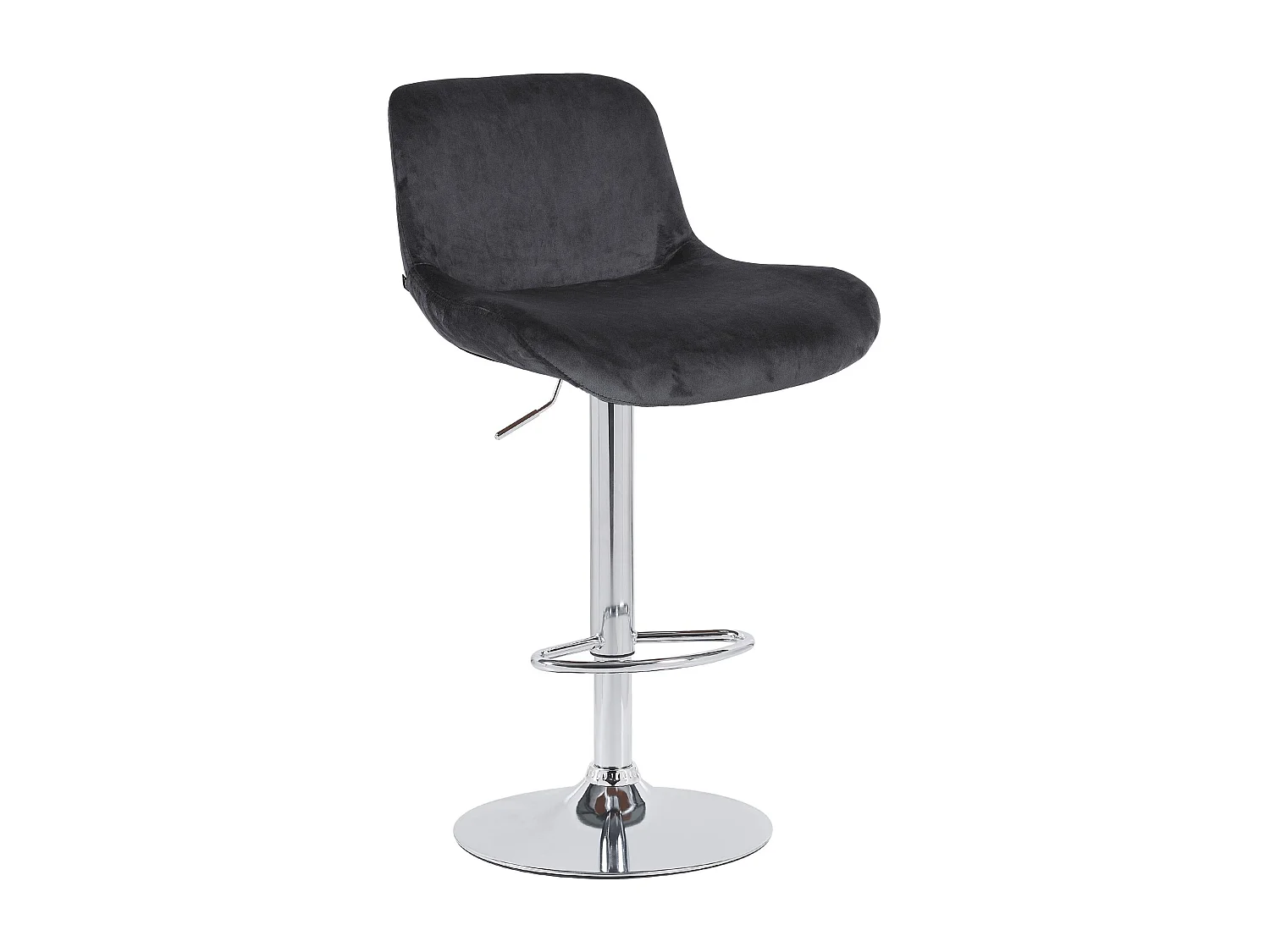 Tabouret de bar - Velours - Noir - Solon