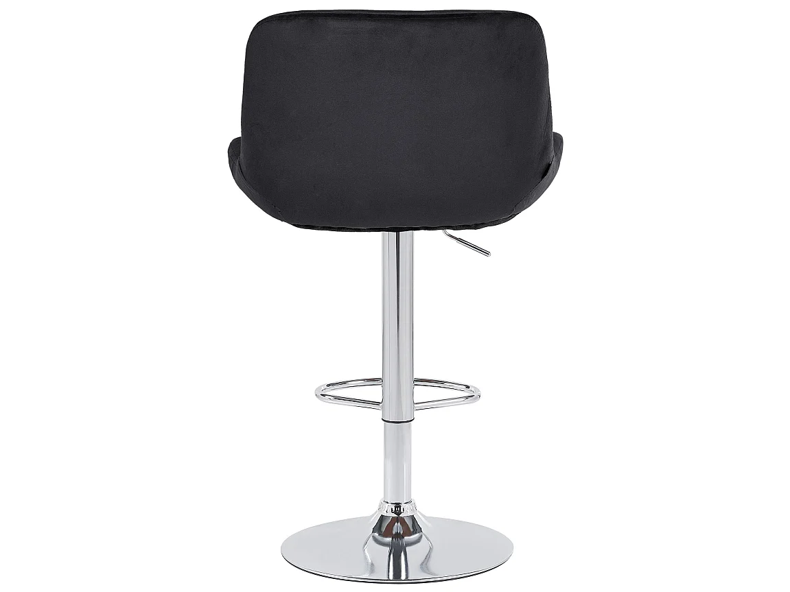 Tabouret de bar - Velours - Noir - Solon