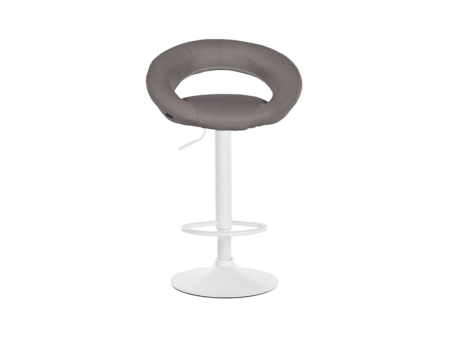 Tabouret de bar - Tissu & Blanc - Gris - Olinda