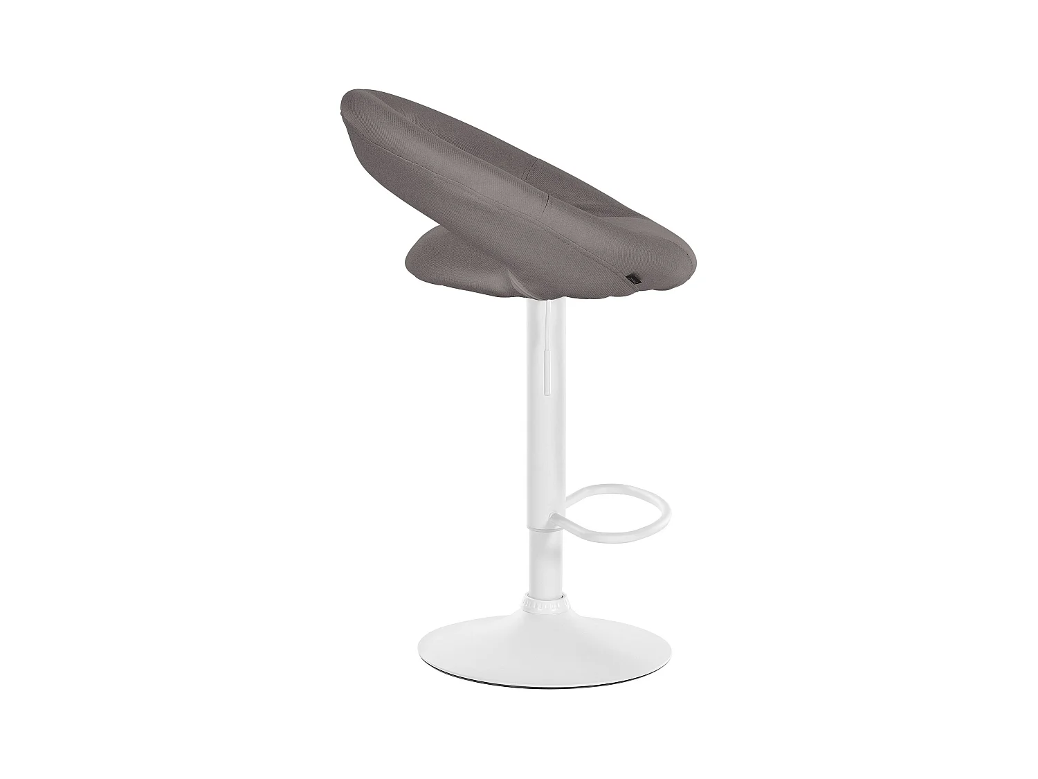 Tabouret de bar - Tissu & Blanc - Gris - Olinda