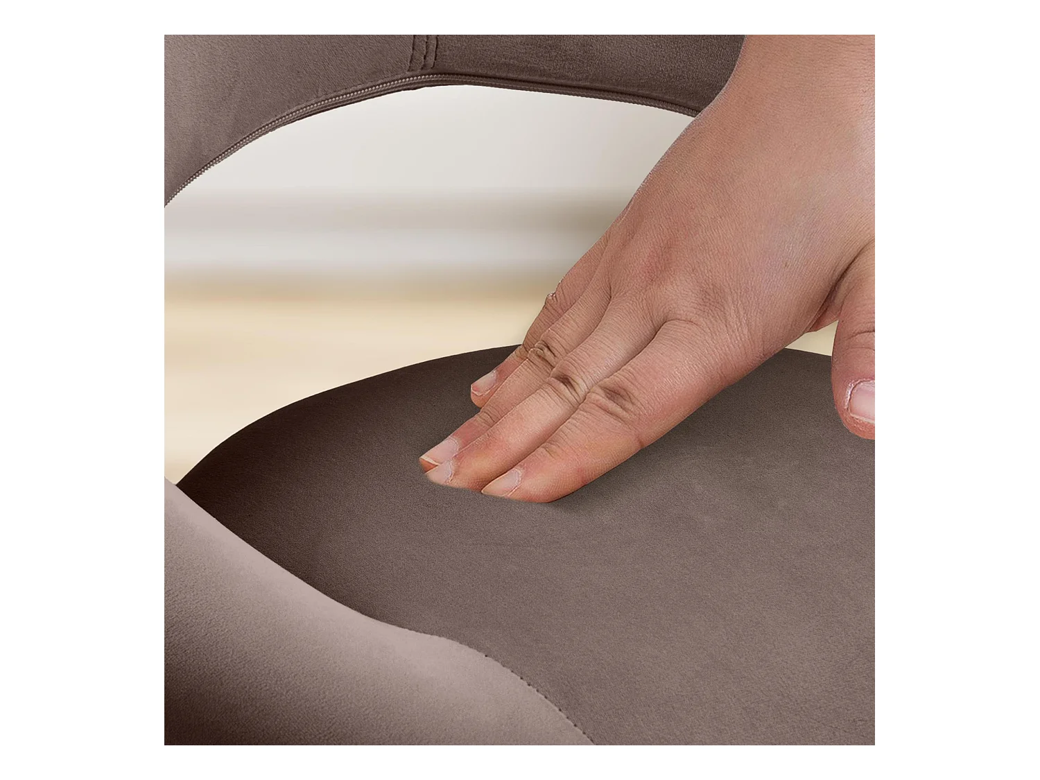 Tabouret de bar - Velours & Noir - Marron - Olinda