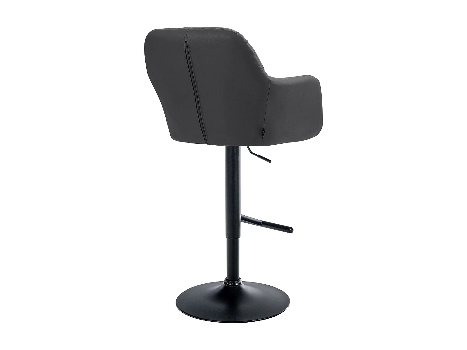 Tabouret de bar - Similicuir - Noir - Natoma