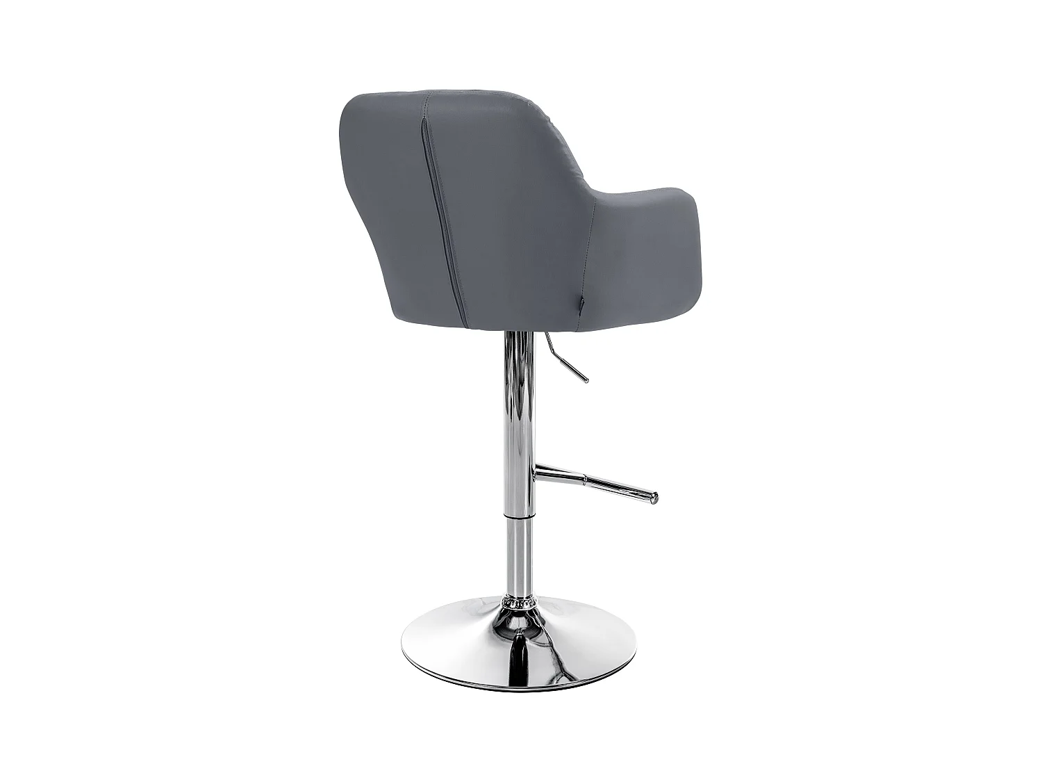 Tabouret de bar - Similicuir - Gris - Natoma