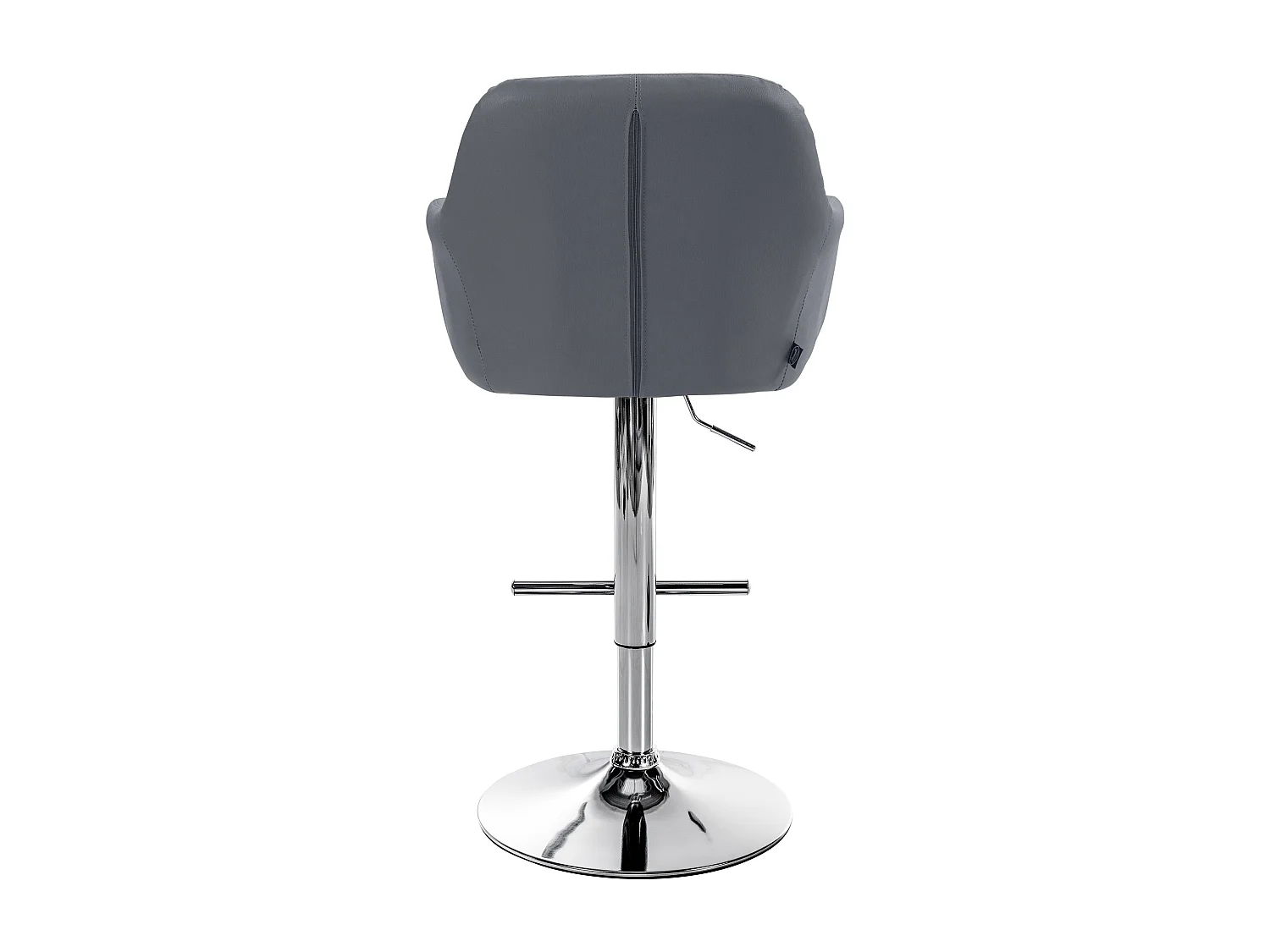 Tabouret de bar - Similicuir - Gris - Natoma