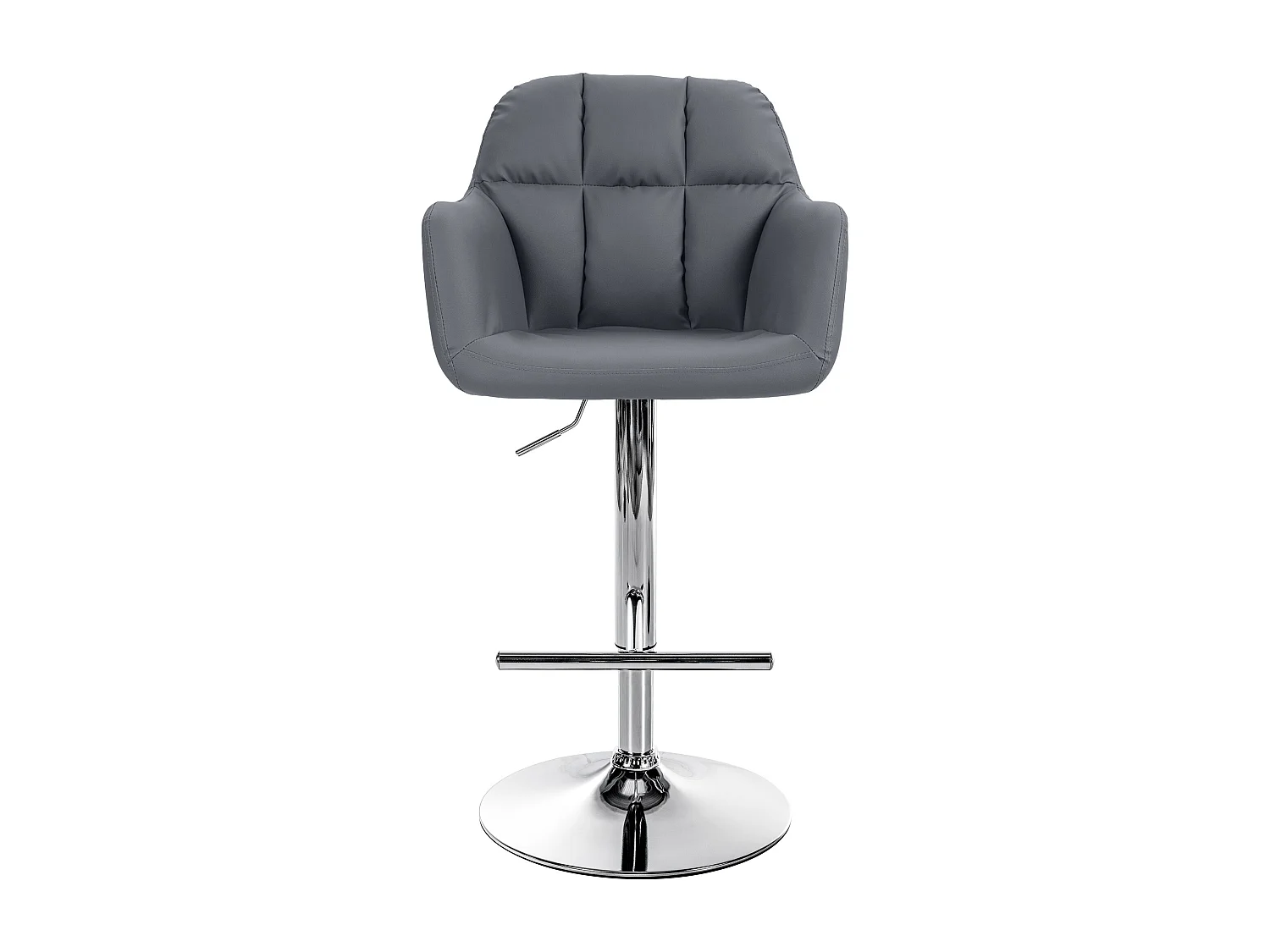 Tabouret de bar - Similicuir - Gris - Natoma