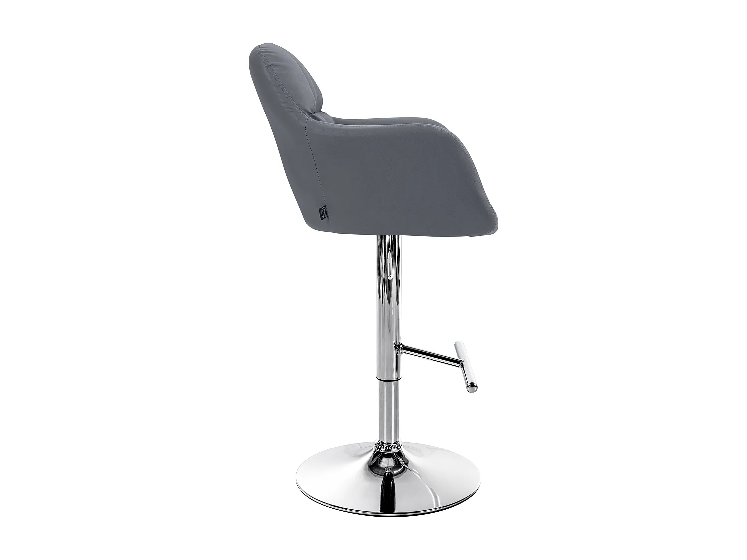 Tabouret de bar - Similicuir - Gris - Natoma