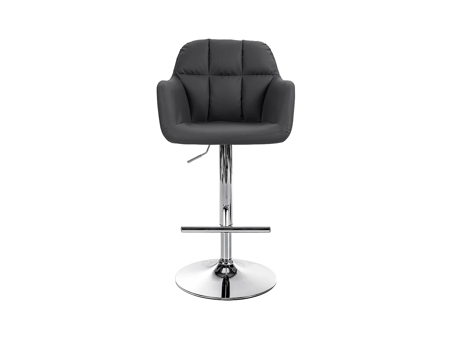 Tabouret de bar - Similicuir - Noir - Natoma