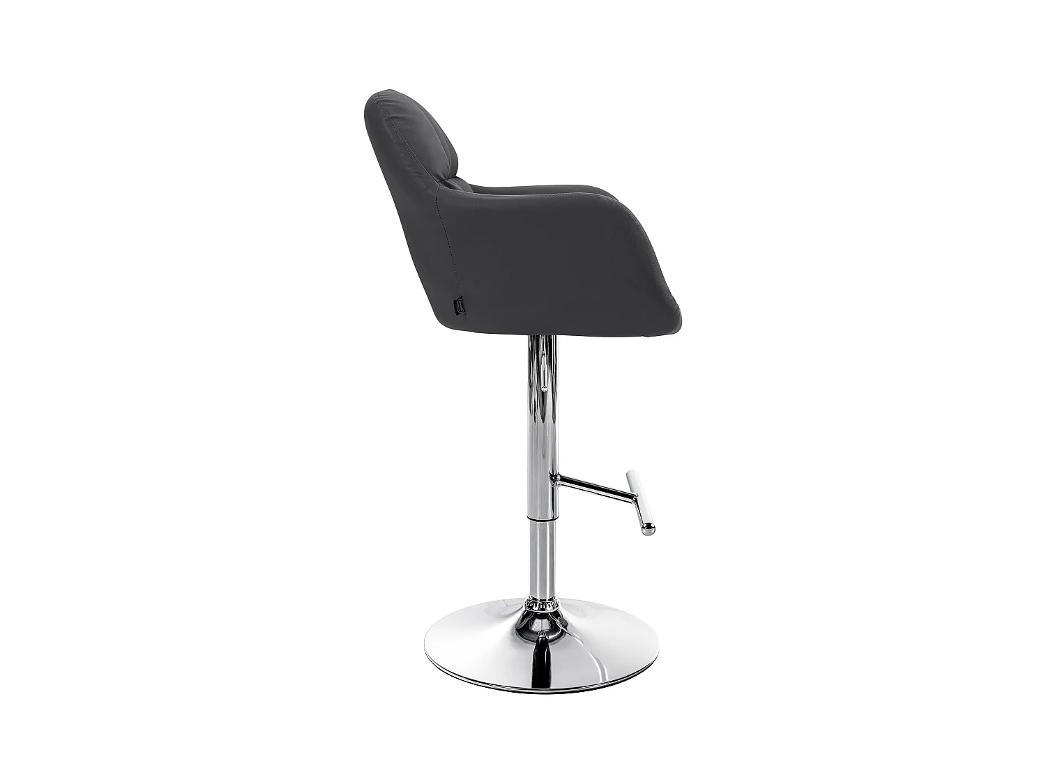 Tabouret de bar - Similicuir - Noir - Natoma