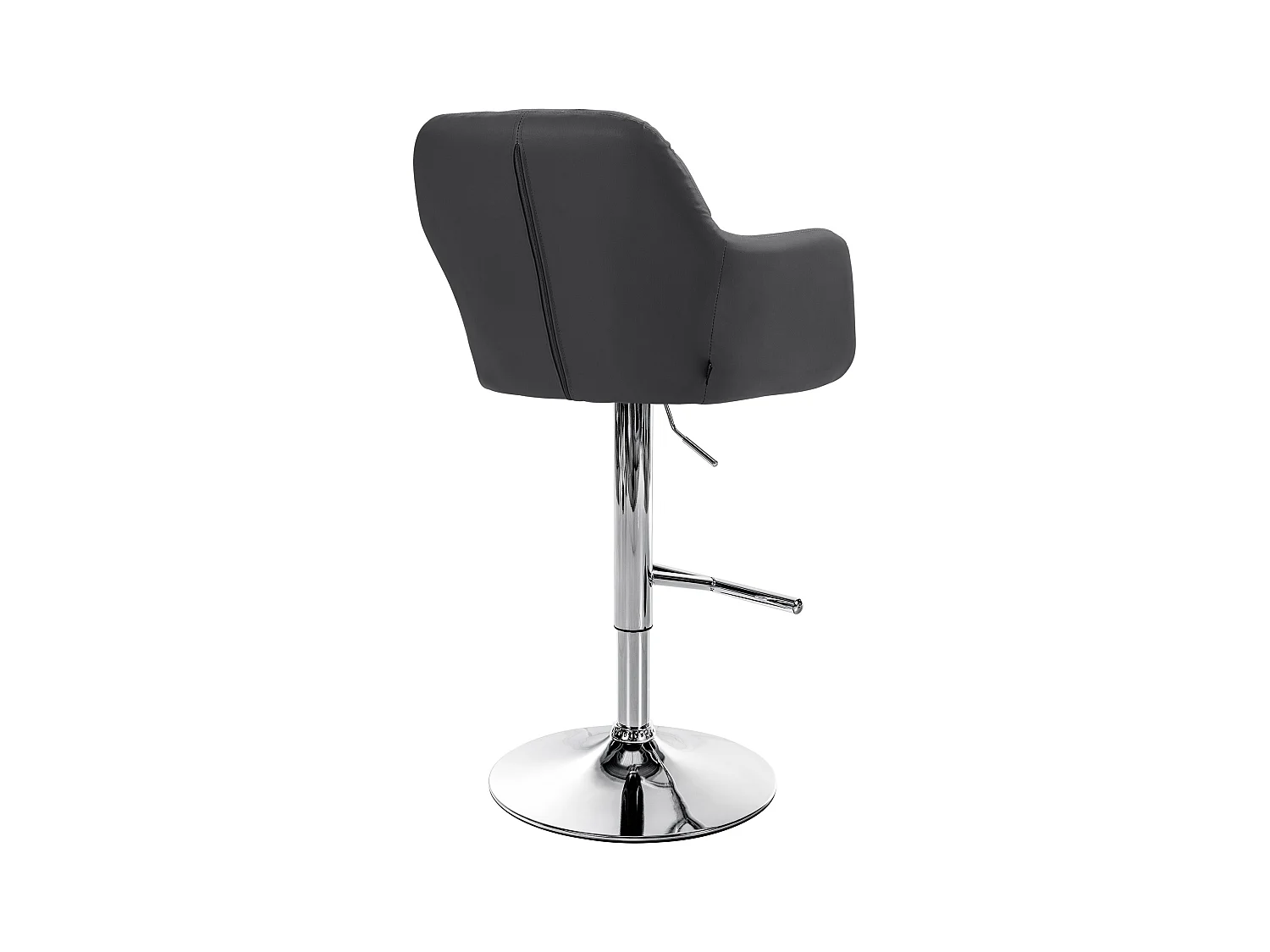 Tabouret de bar - Similicuir - Noir - Natoma