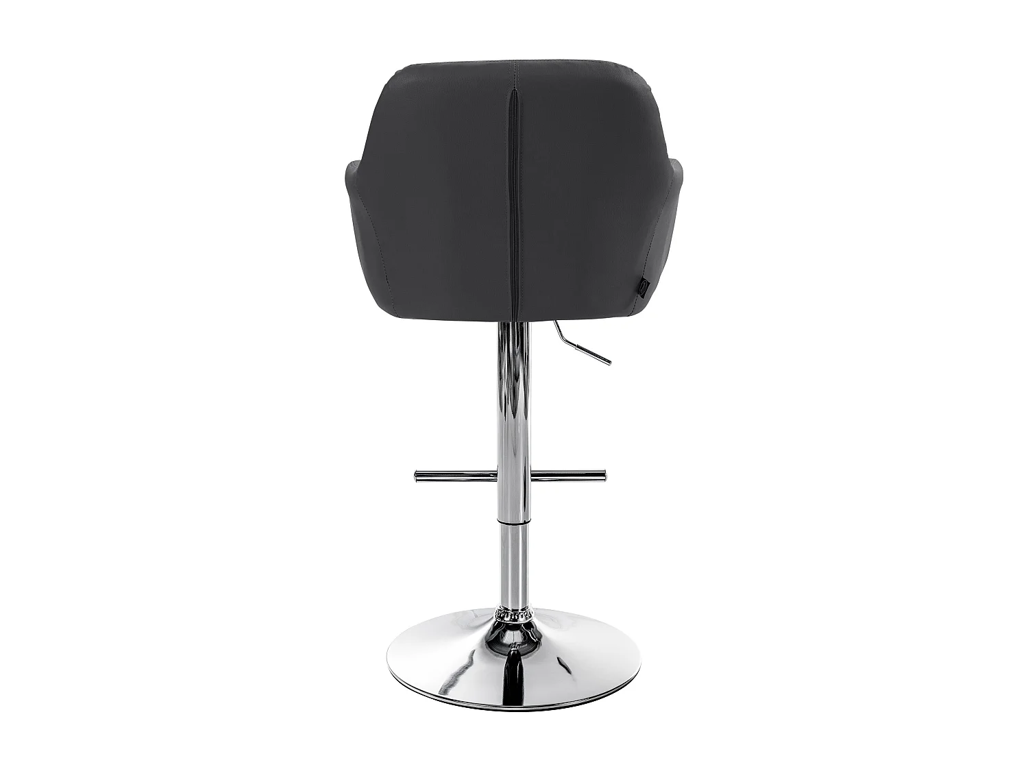 Tabouret de bar - Similicuir - Noir - Natoma