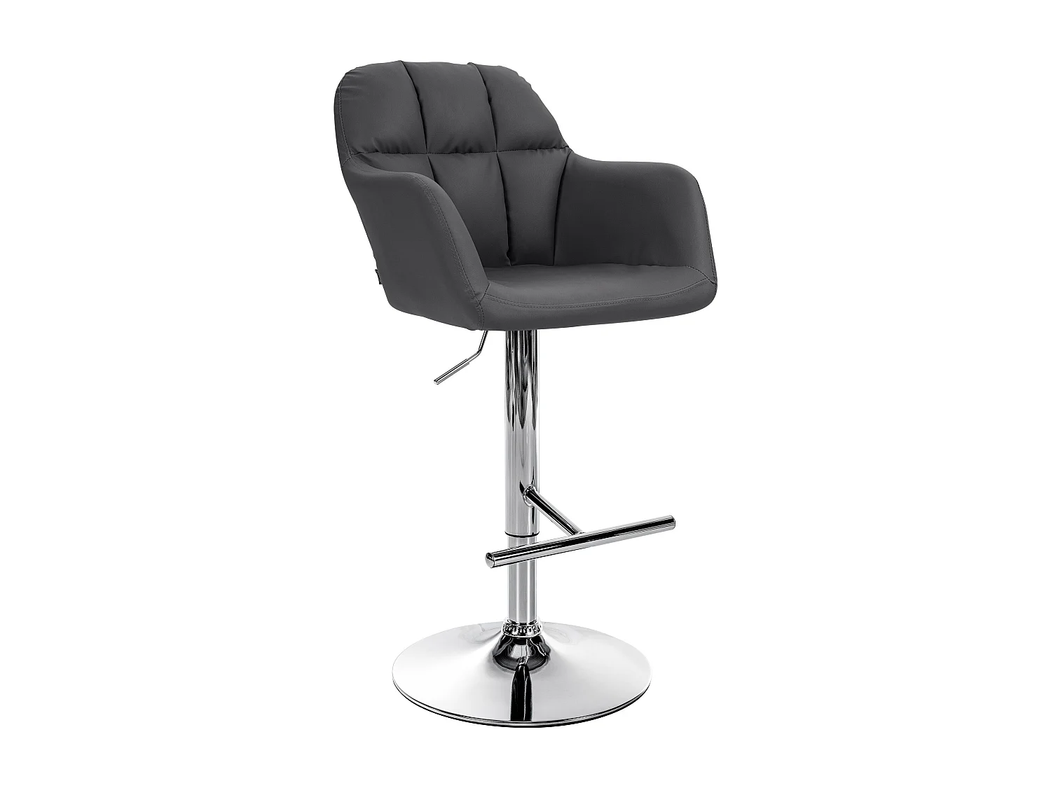 Tabouret de bar - Similicuir - Noir - Natoma