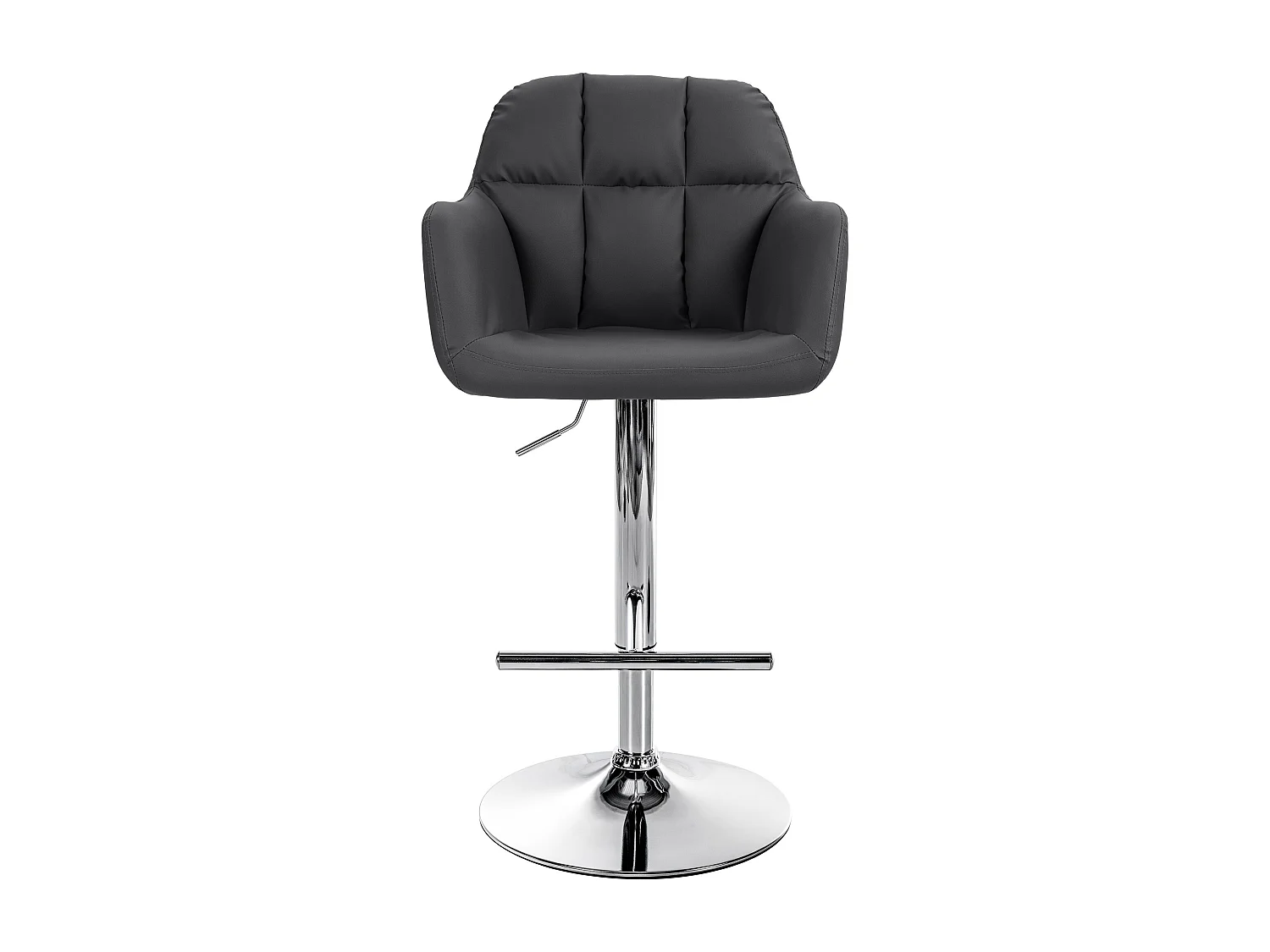 Tabouret de bar - Similicuir - Noir - Natoma