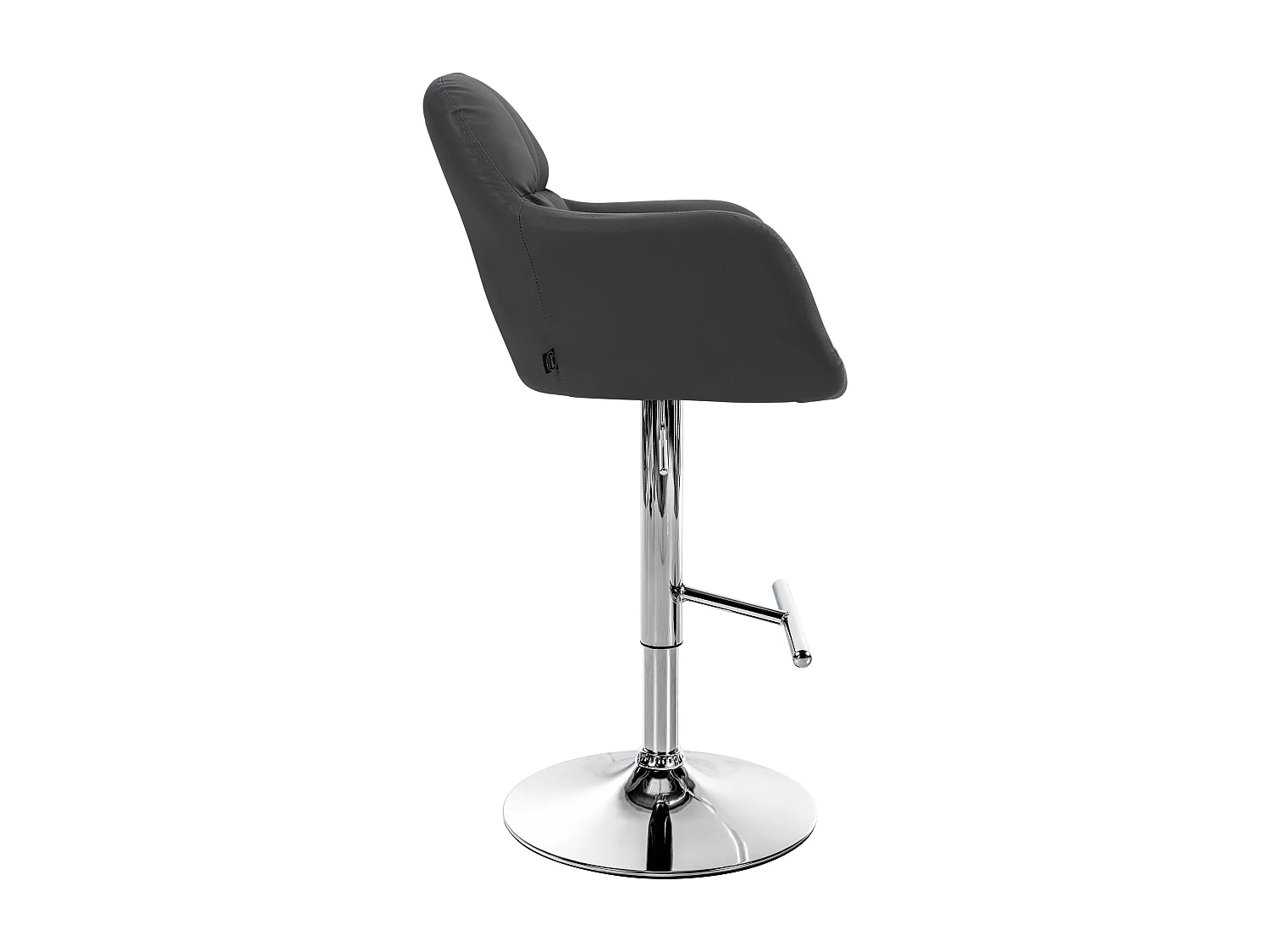 Tabouret de bar - Similicuir - Noir - Natoma