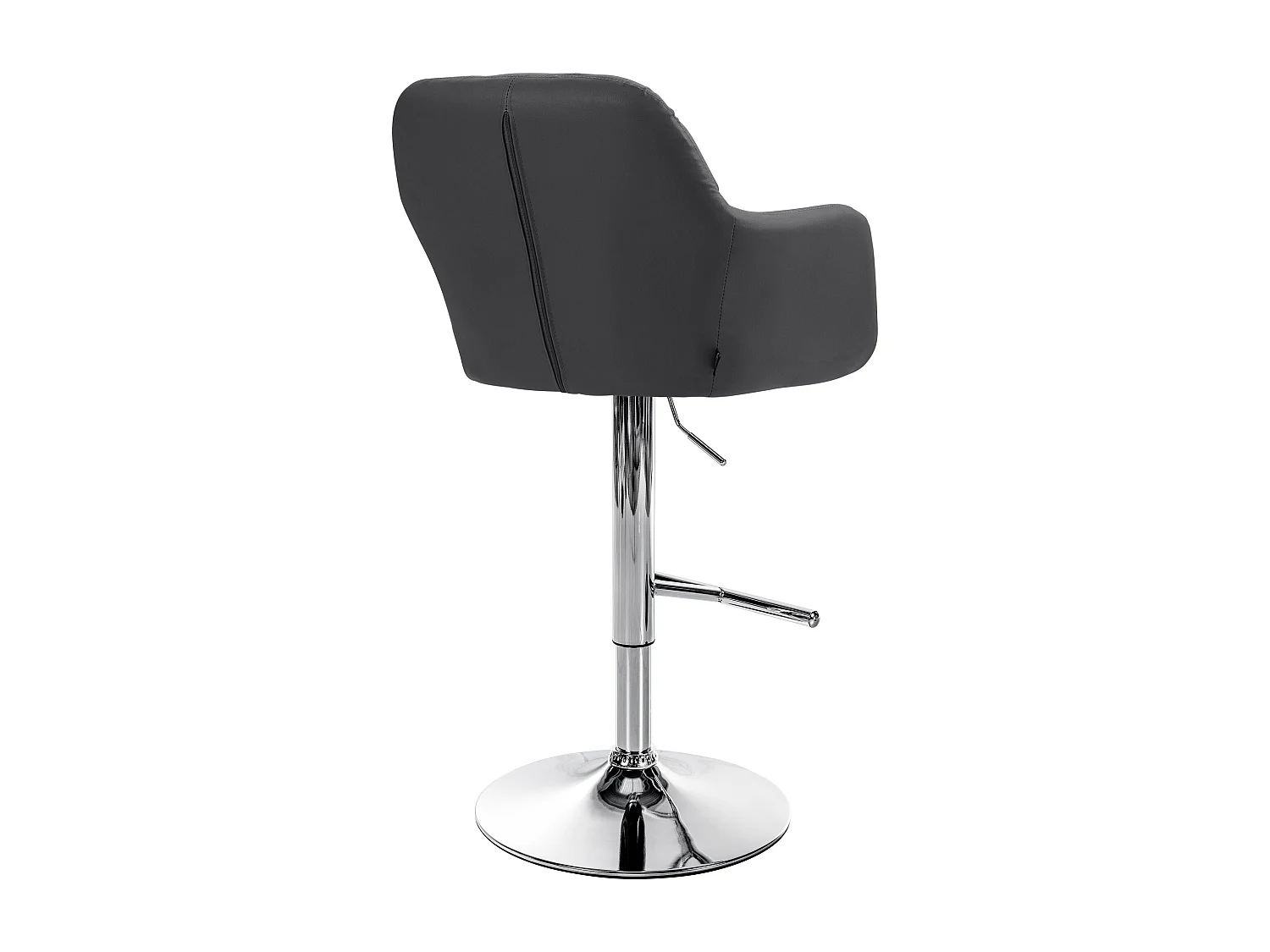 Tabouret de bar - Similicuir - Noir - Natoma