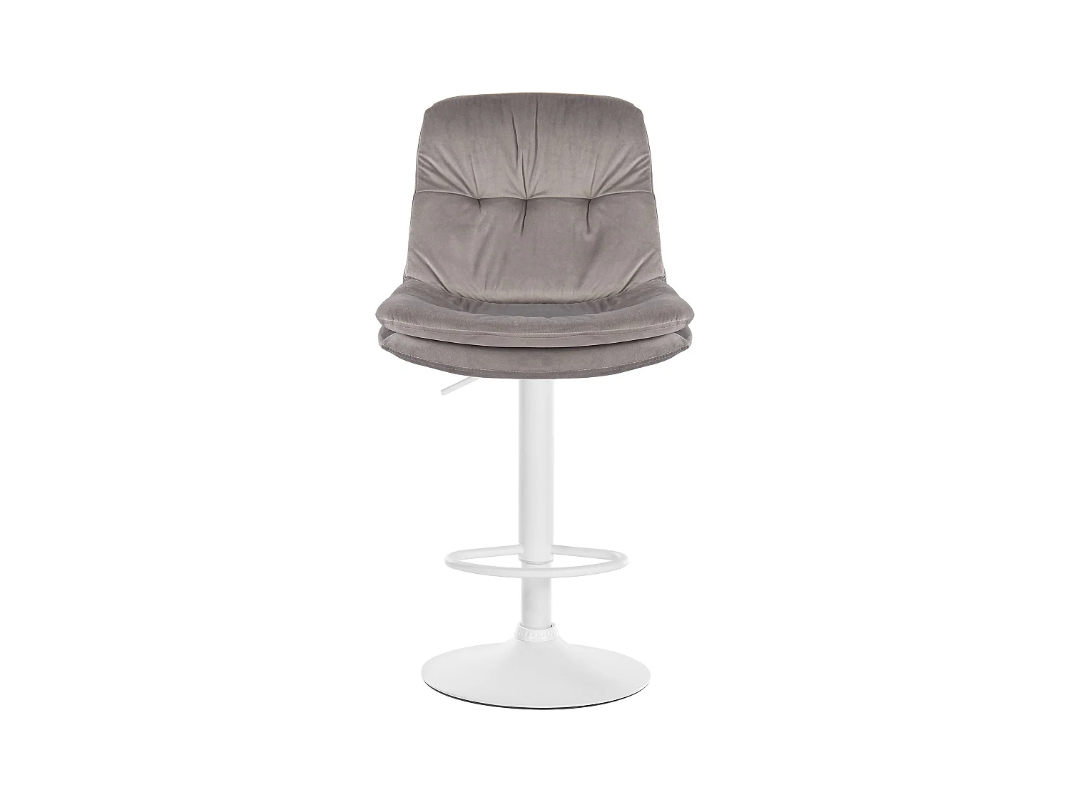 Tabouret de bar - Velours - Gris - Laurel