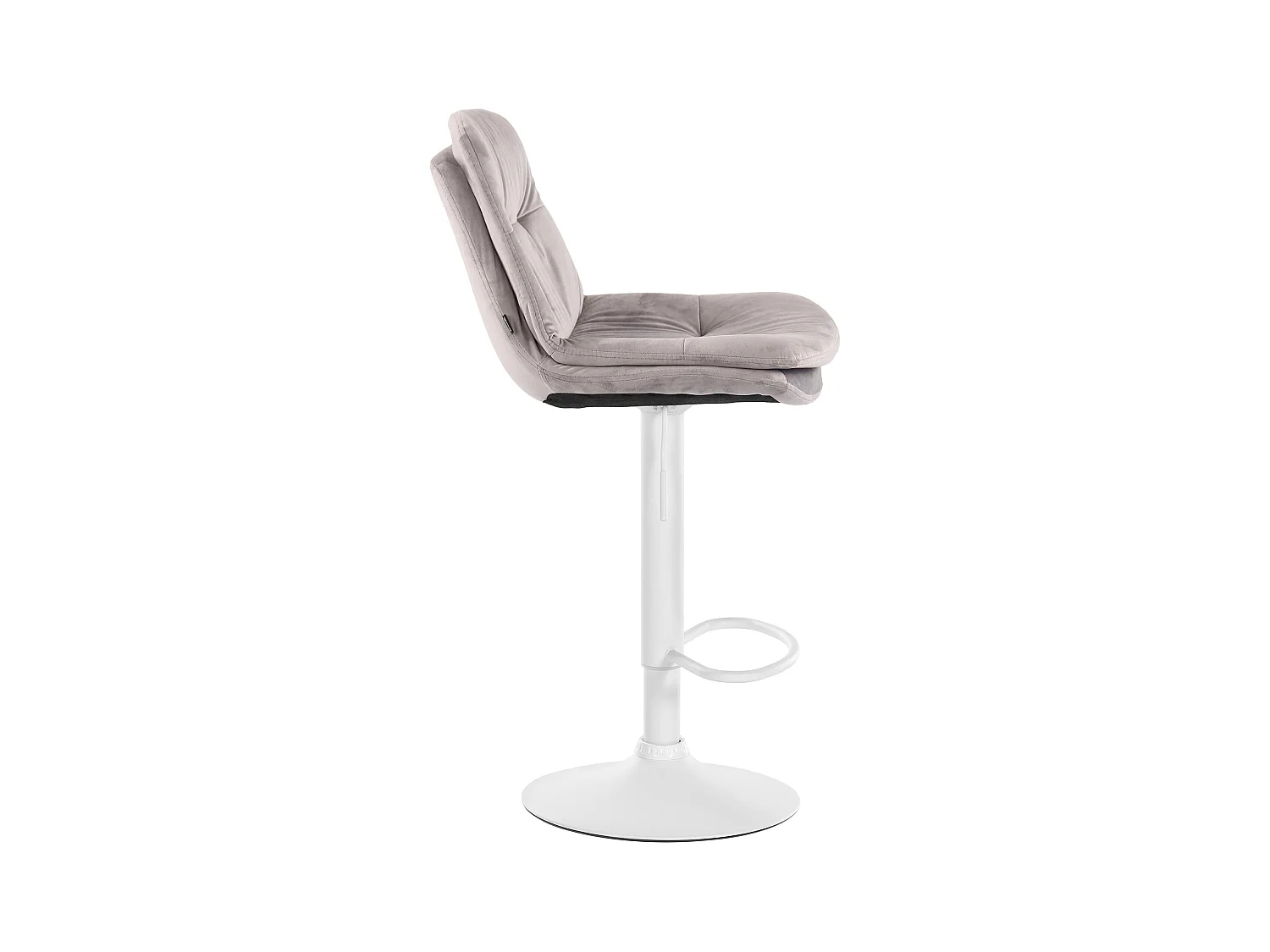 Tabouret de bar - Velours - Gris - Laurel