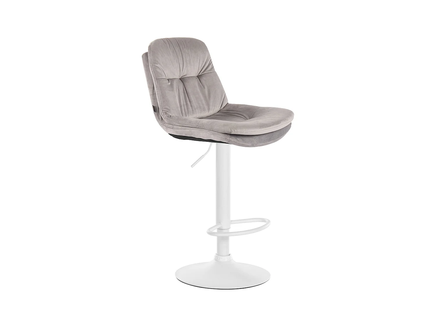 Tabouret de bar - Velours - Gris - Laurel
