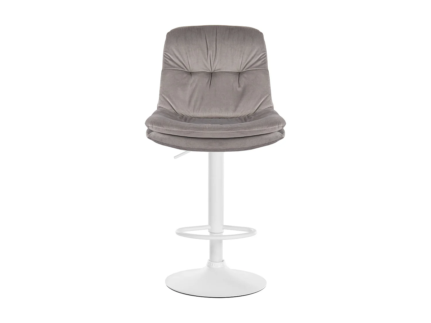 Tabouret de bar - Velours - Gris - Laurel