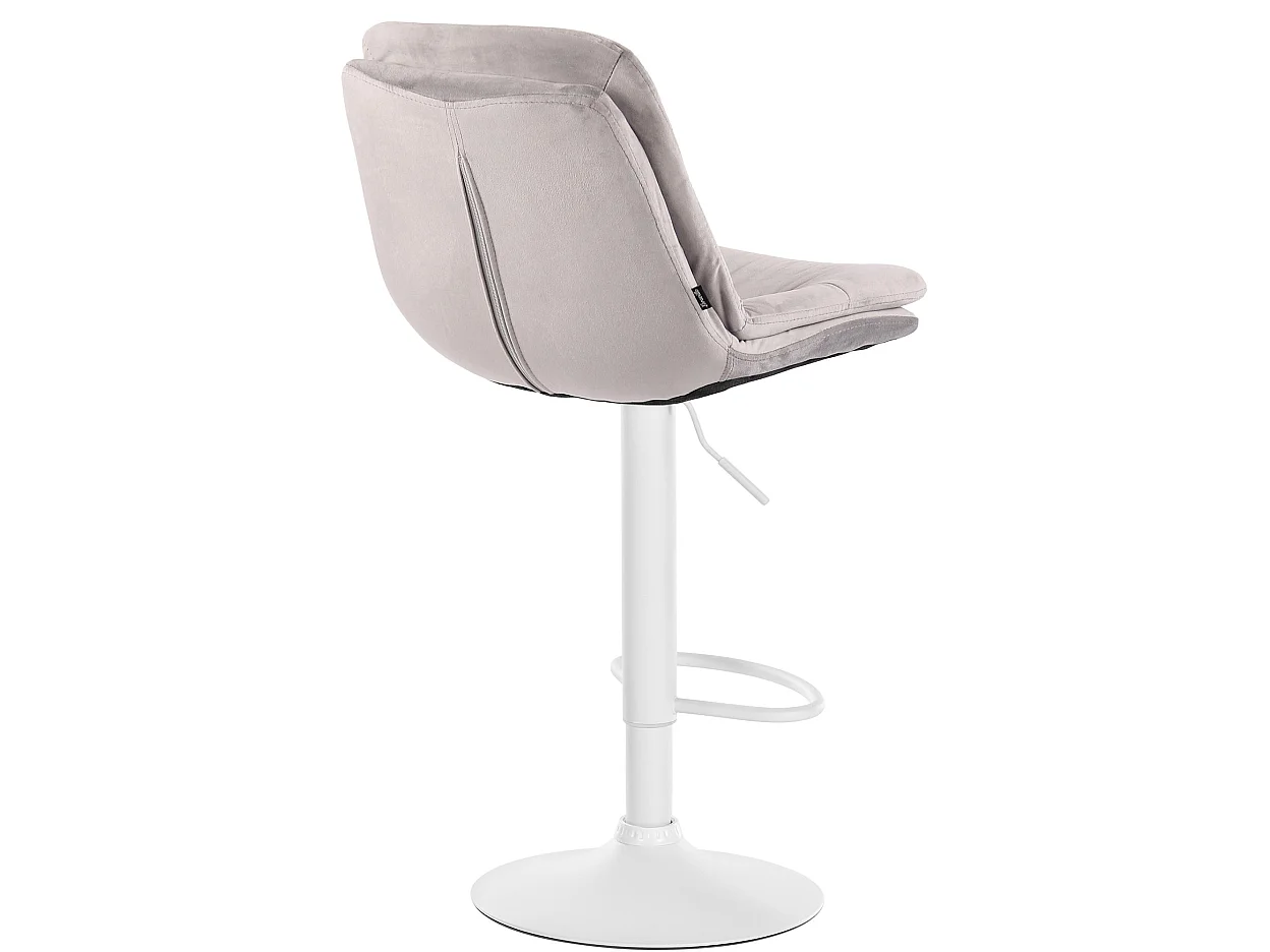 Tabouret de bar - Velours - Gris - Laurel