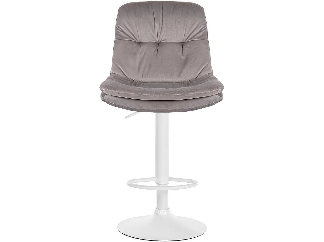 Tabouret de bar - Velours - Gris - Laurel