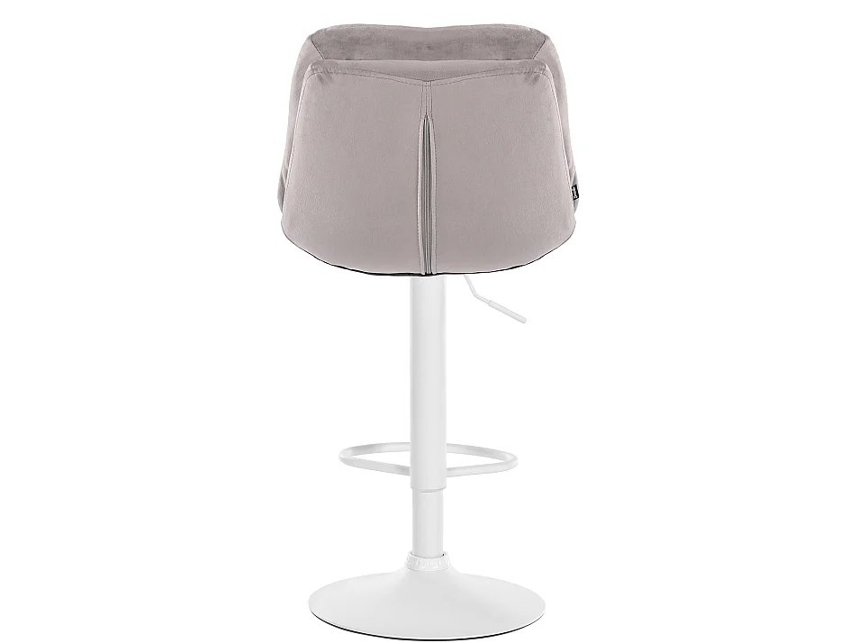 Tabouret de bar - Velours - Gris - Laurel