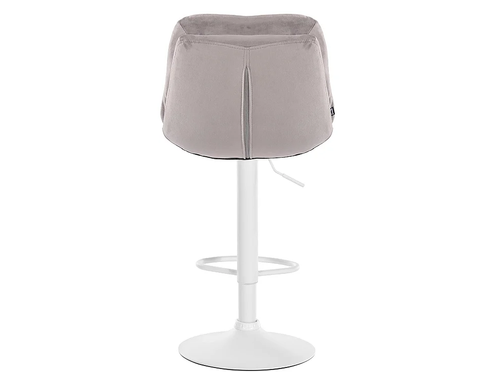 Tabouret de bar - Velours - Gris - Laurel