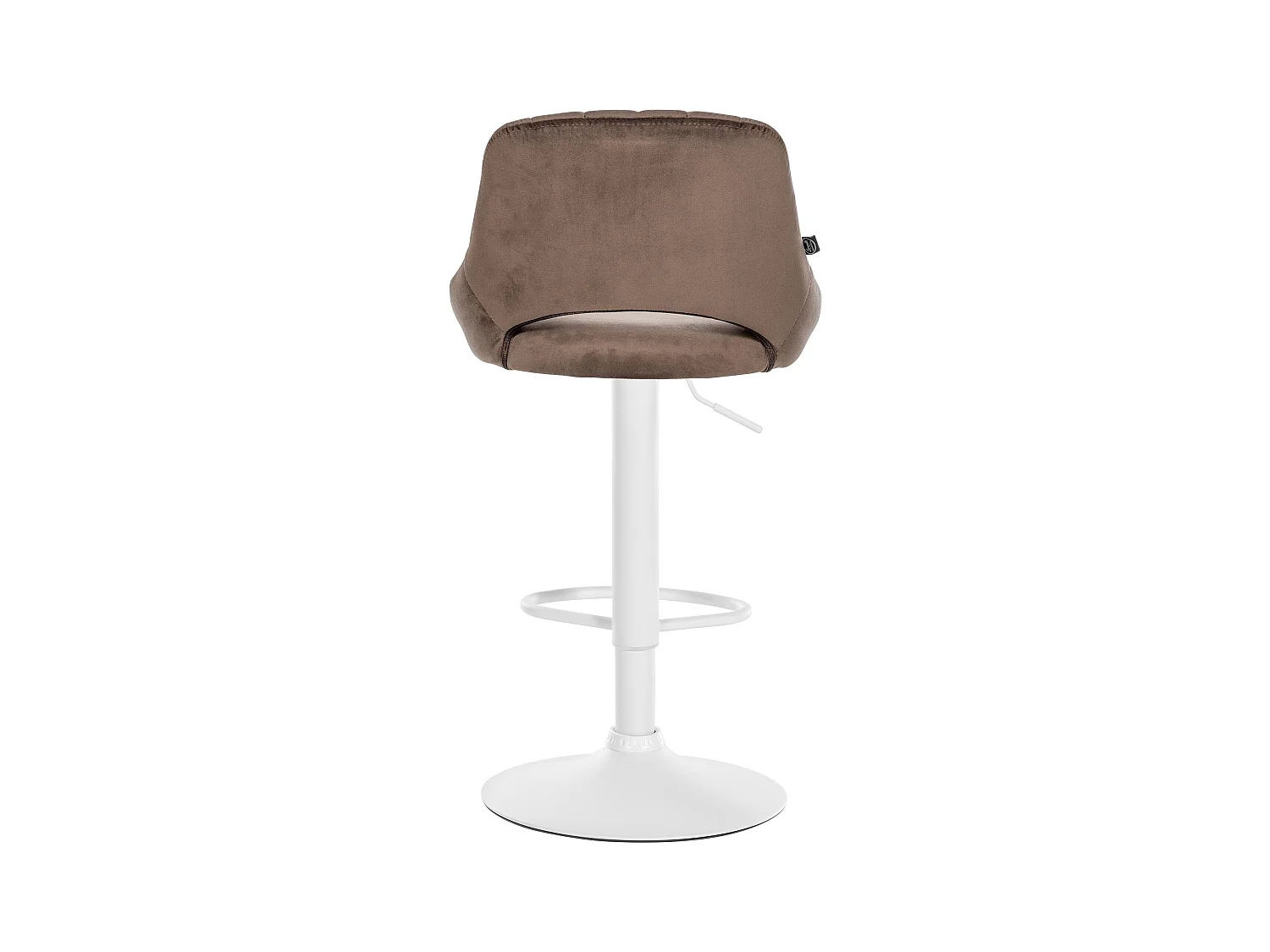 Tabouret de bar - Velours & Blanc - Marron - Milet