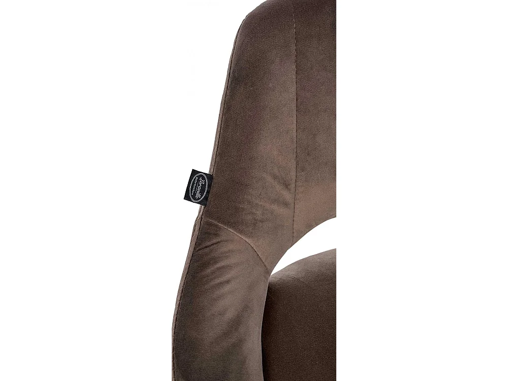 Tabouret de bar - Velours & Blanc - Marron - Milet