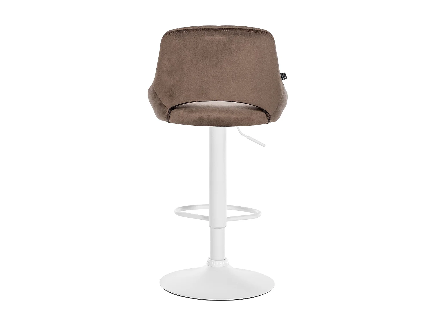 Tabouret de bar - Velours & Blanc - Marron - Milet