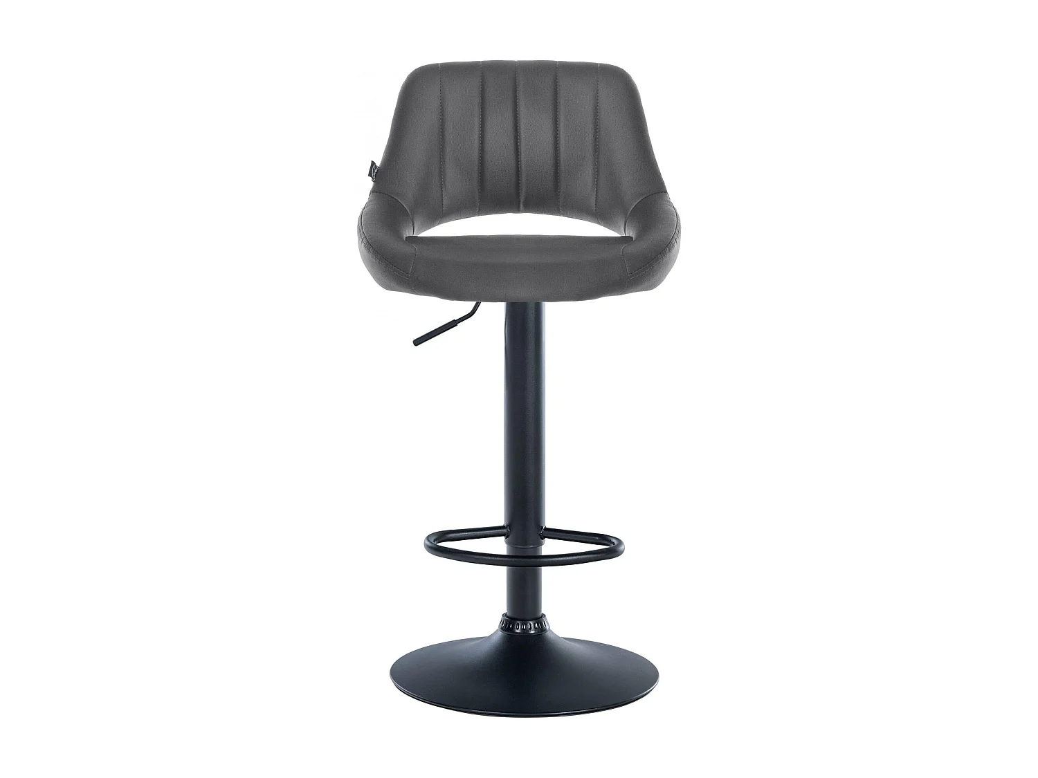 Lot de 2  Tabouret de bar - Similicuir - Gris - Milet