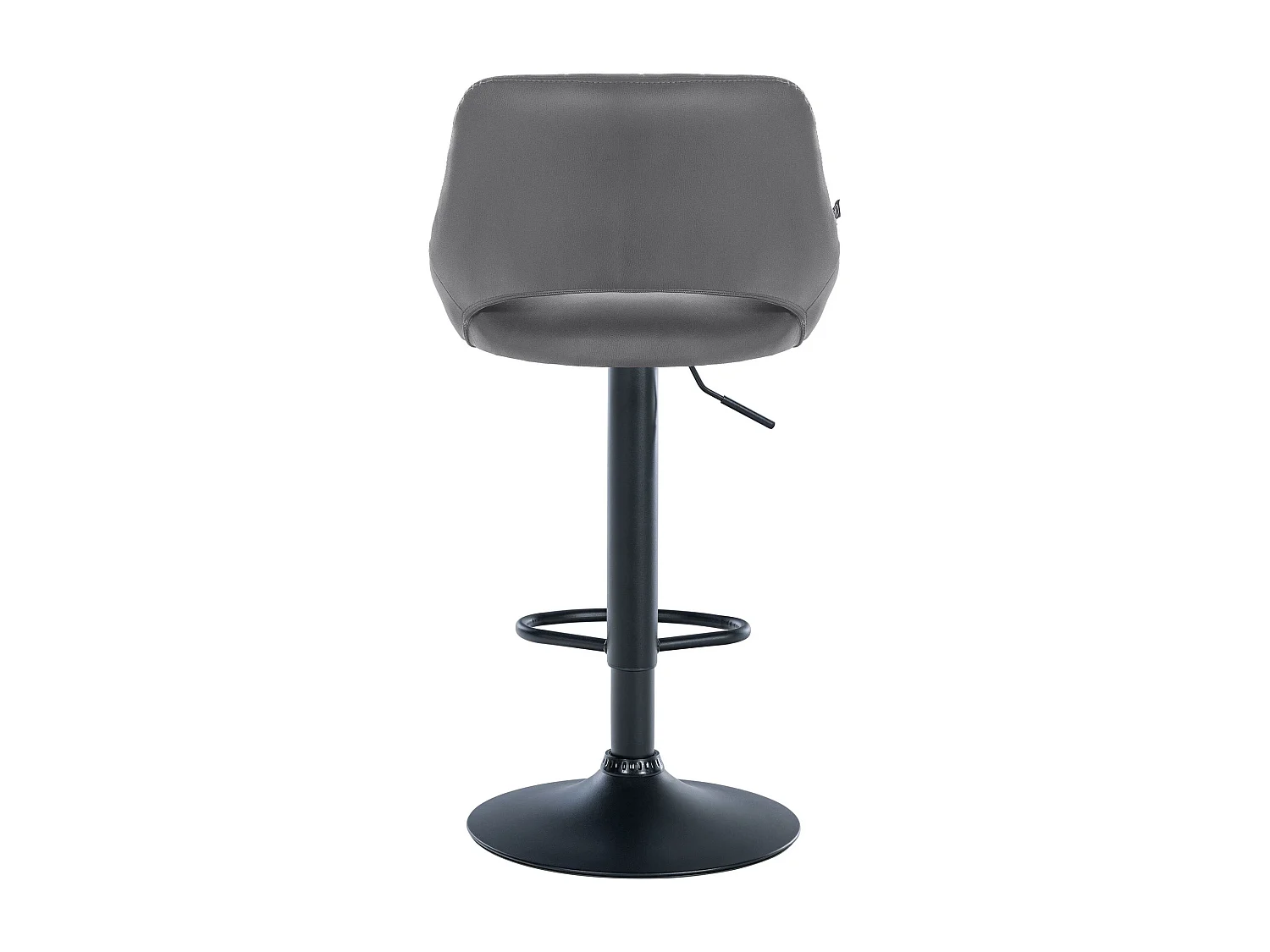 Lot de 2  Tabouret de bar - Similicuir - Gris - Milet