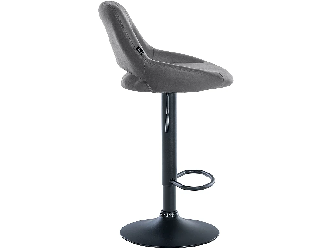 Lot de 2  Tabouret de bar - Similicuir - Gris - Milet