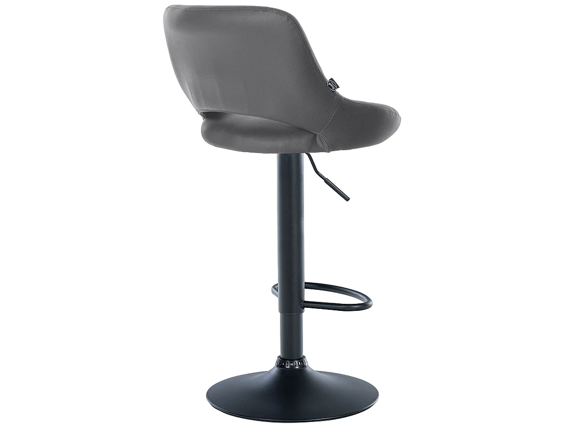 Lot de 2  Tabouret de bar - Similicuir - Gris - Milet