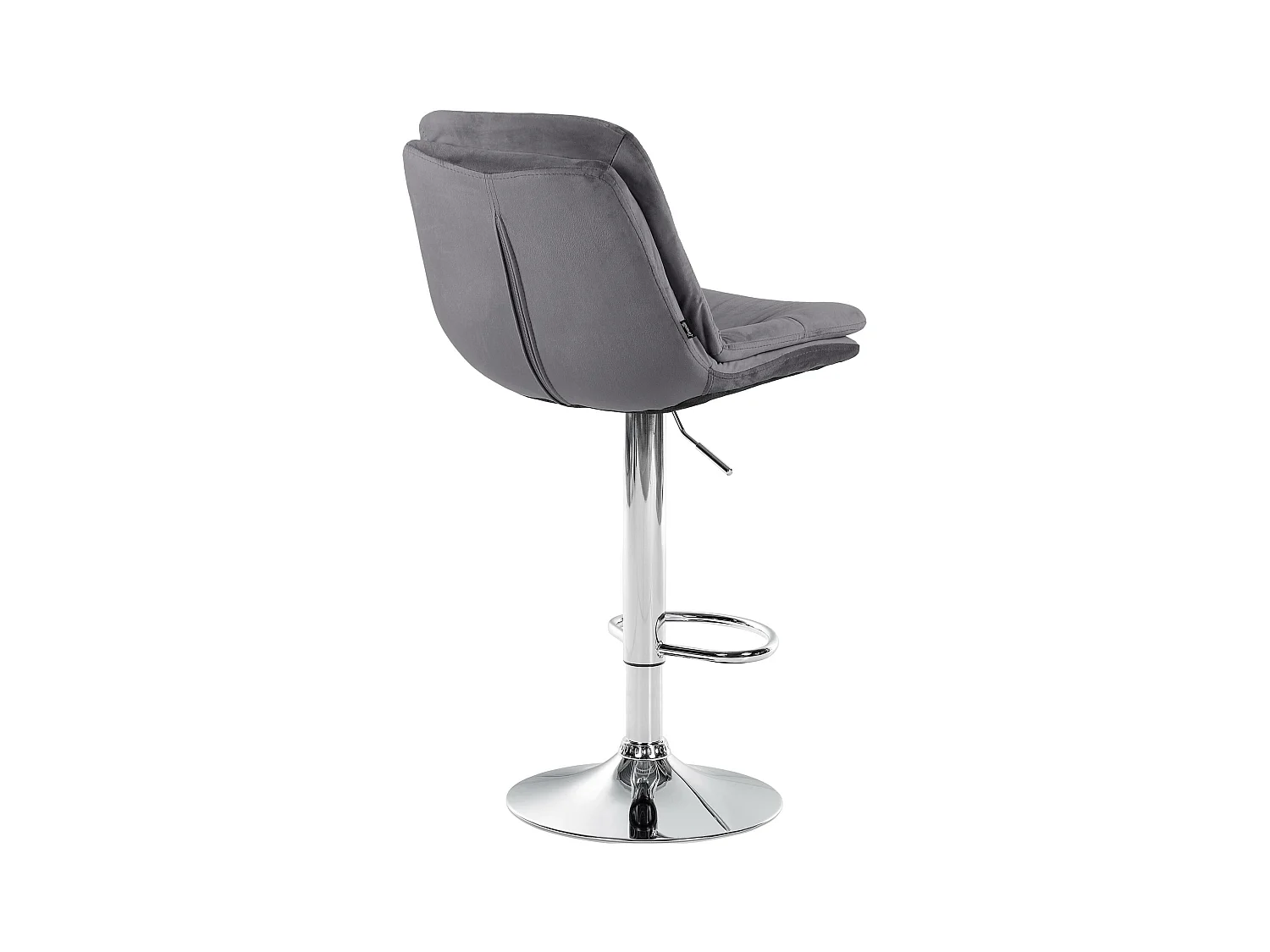 Tabouret de bar - Velours - Gris foncé - Laurel