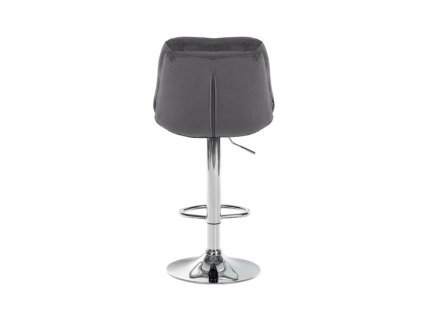 Tabouret de bar - Velours - Gris foncé - Laurel
