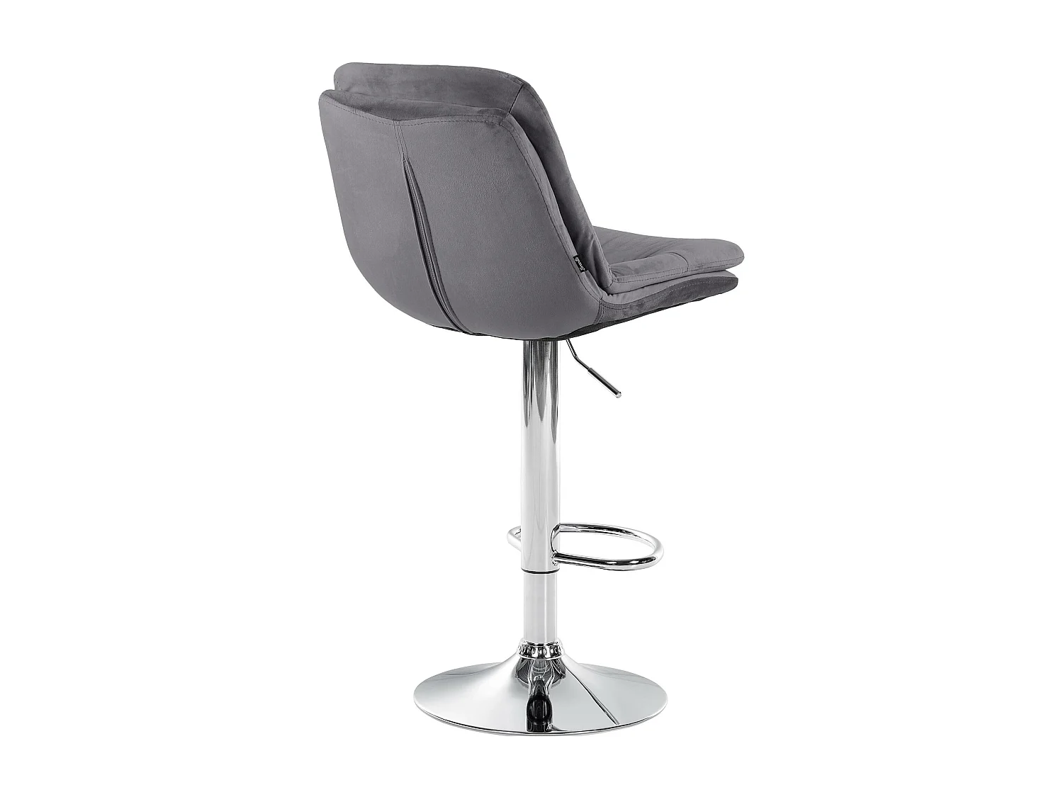 Tabouret de bar - Velours - Gris foncé - Laurel