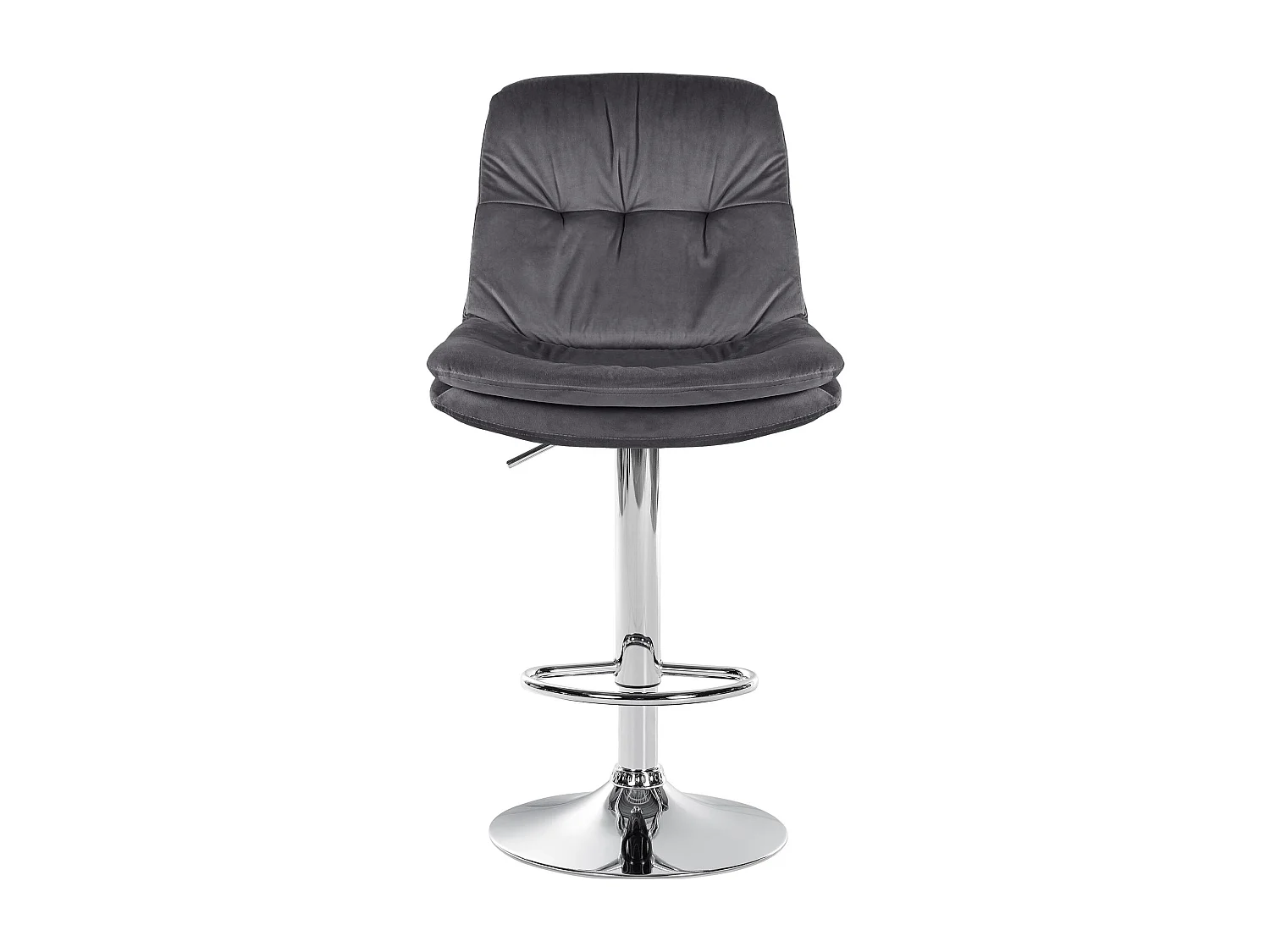 Tabouret de bar - Velours - Gris foncé - Laurel