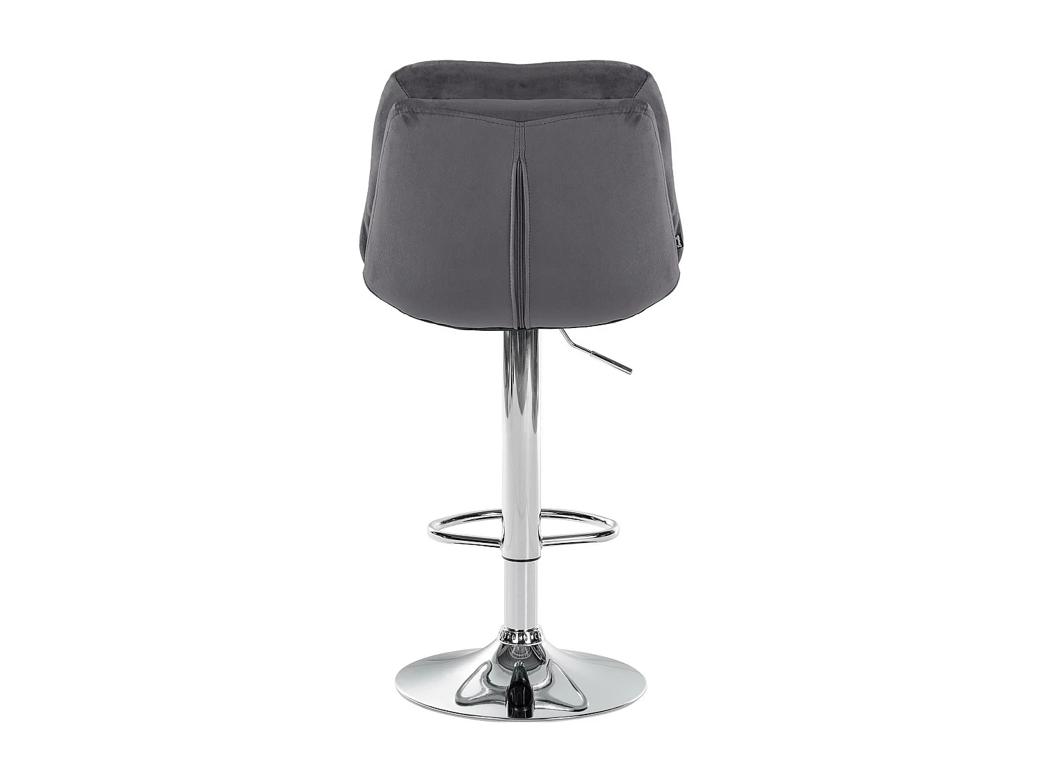 Tabouret de bar - Velours - Gris foncé - Laurel