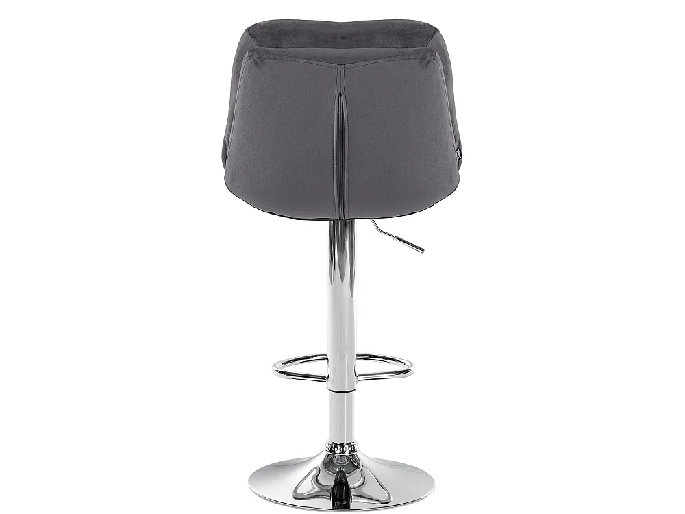 Tabouret de bar - Velours - Gris foncé - Laurel