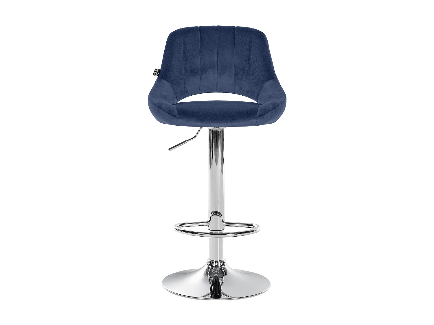 Tabouret de bar - Velours & Chrome - Bleu - Milet