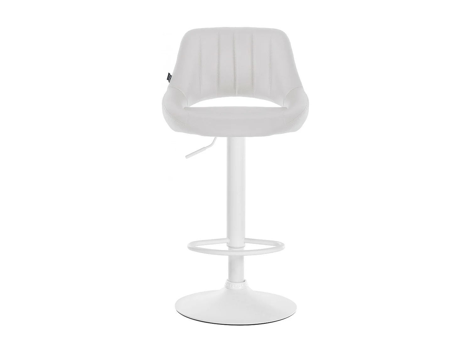 Lot de 2  Tabouret de bar - Similicuir - Blanc - Milet