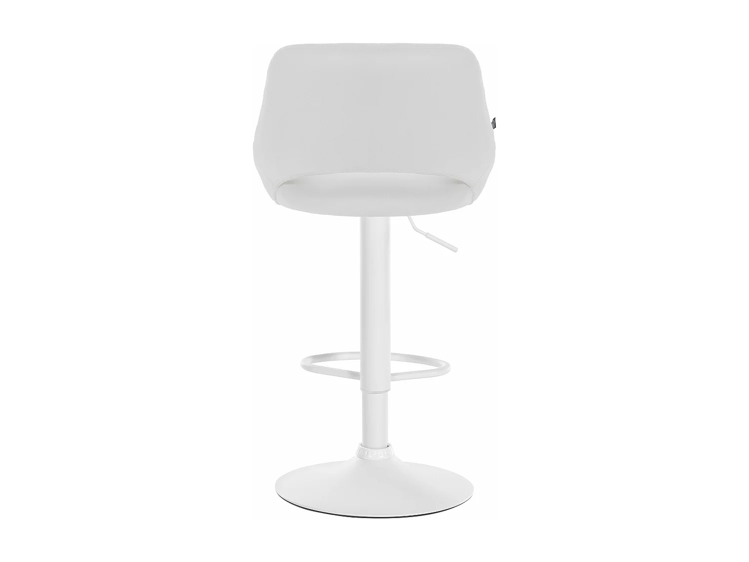 Lot de 2  Tabouret de bar - Similicuir - Blanc - Milet