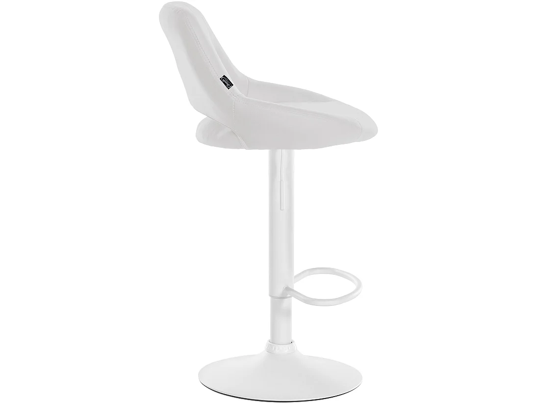 Lot de 2  Tabouret de bar - Similicuir - Blanc - Milet