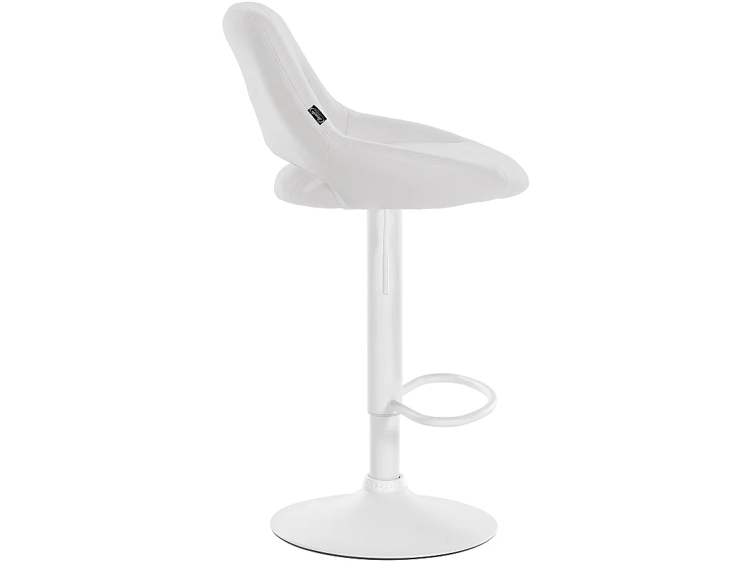 Lot de 2  Tabouret de bar - Similicuir - Blanc - Milet
