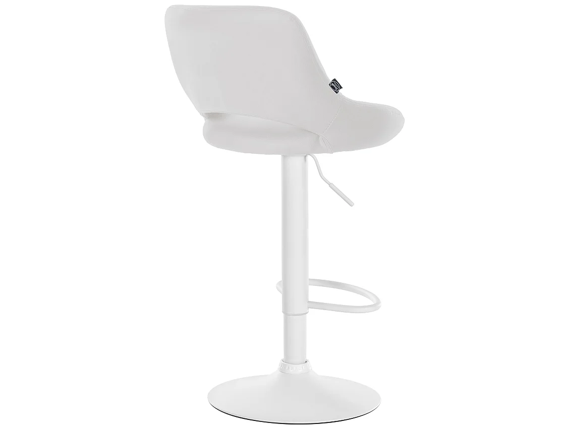 Lot de 2  Tabouret de bar - Similicuir - Blanc - Milet