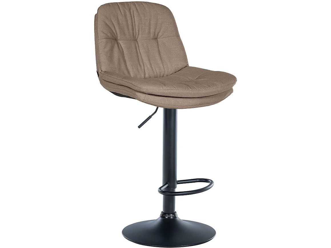Tabouret de bar - Tissu - Taupe - Laurel
