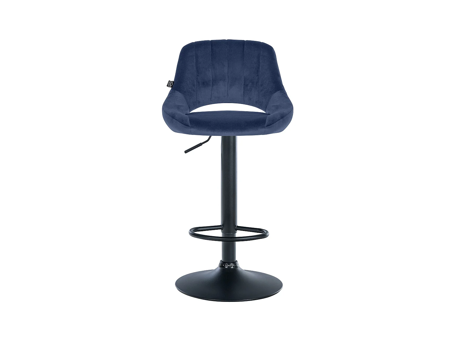 Lot de 2  Tabouret de bar - Velours - Bleu - Milet